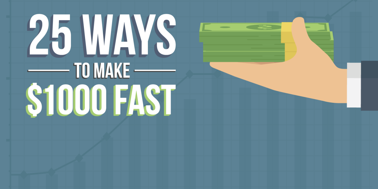 Top 25 Ideas on How to Make 1000 Dollars Fast