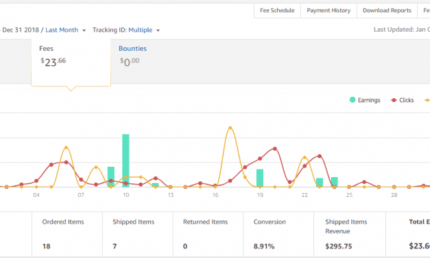 Niche Site Project 4 Monthly Report for December 2018