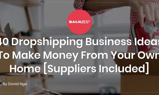 40 Dropshipping Business Ideas To Make Money From Your Own Home [Suppliers Included]