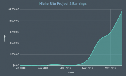 Niche Site Project 4 Revealed! June 2019 Monthly Income Report