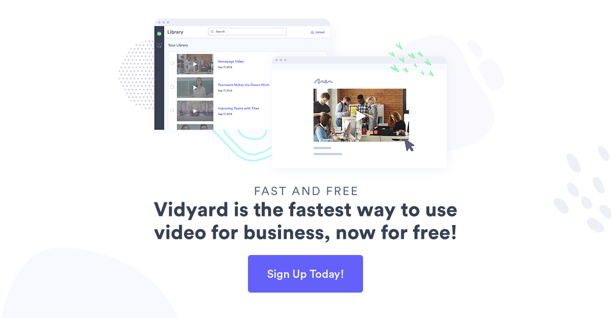 Vidyard Releases Free and Pro Offerings of its Business-Grade Video Hosting Service; Helps All Companies Easily Create, Customize and Share Videos