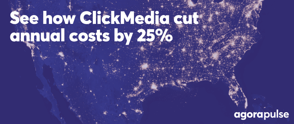 How ClickMedia Cut Annual Costs by 25% by Switching From Sprout Social to Agorapulse