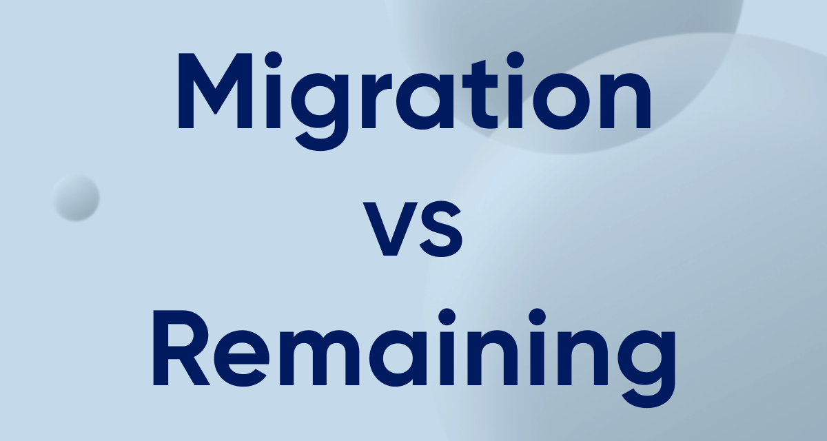The benefits of migrating vs. remaining
